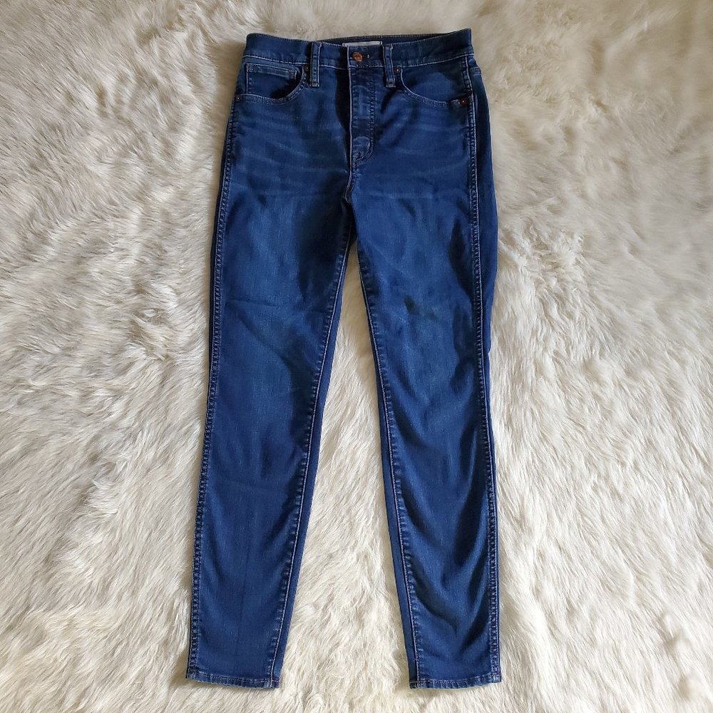 Madewell 10 Inch High Rise Skinny Jeans in Tarren Wash Thermolite Size 27 - Picture 2 of 15